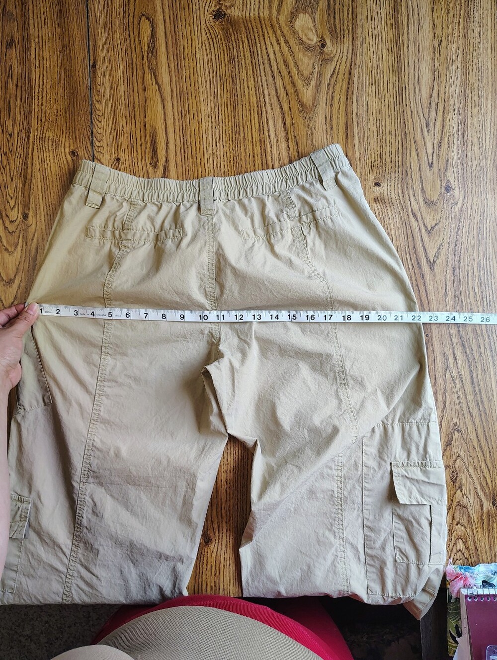 Pacsun Low Rise Puddle Wide Leg Cargo Pants Khaki Women's Elastic Waist size M. - Picture 9 of 16
